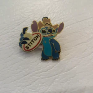 Disney Stitch Cast Pin Party Name Badge Pin