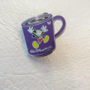 Disney Mickey Coffee Mug Purple Hidden Mickey Pin