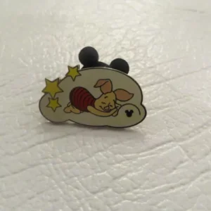 Disney Piglet Sleeping on Cloud Hidden Mickey Pin