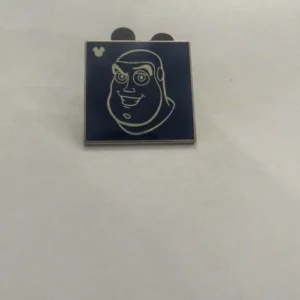 Disney Buzz Lighyear Blue Square Hidden Mickey Pin