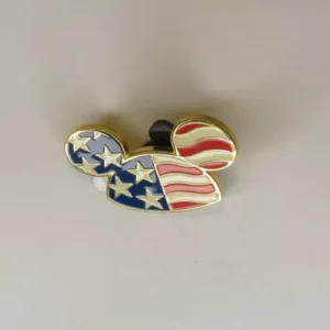 Disney   Mickey Ears  Patriotic Hat  Cast Pin