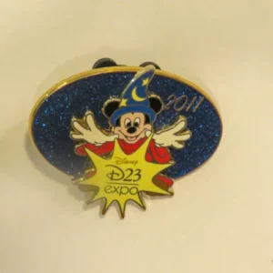 Disney D23 2011 Expo Logo Pin Sorcerer Mickey Pin