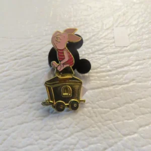 Disney Piglet Gold Train Cast Lanyard Pin