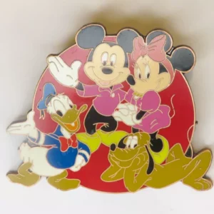 Disney Bootleg FAB 4 Red Circle Pin