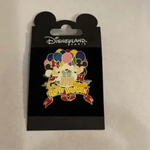 Disneyland Mickey and Minnie Happy  Birthday Pin