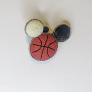 Disney   mickey head triple ball basketball, volleyball & soccer ball Pin