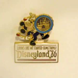 Disney Disneyland '86 Looks Like We Started Something Mickey Beating Drum Pin