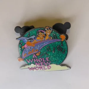 Disney Magical Musical Moments a Whole New World (Green) Musical Pin