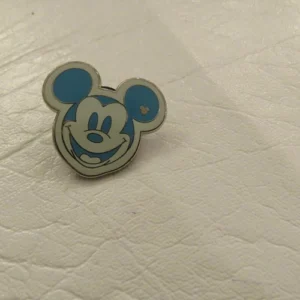 Disney Blue Mickey Face Hidden Mickey  Pin