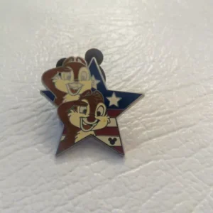 Disney Chip Dale Star USA Hidden Mickey Pin