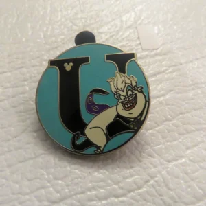 Disney Ursula U Letter Alphabet Villain Little Mermaid Hidden Mickey Pin