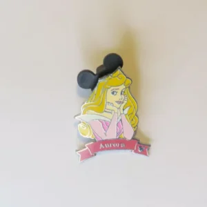 Disney Aurora Sleeping Beauty Red Ribbon Hidden Mickey Pin
