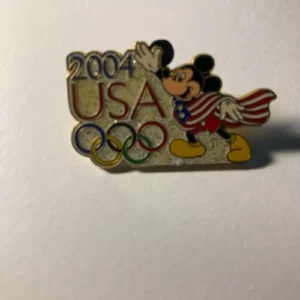 Disney Disney 2004 Mickey Olympics Amiercan Flag Logo Pin Pin