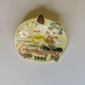 Disney Cast exclusive - happy thanksgiving 2008 (mickey & Pluto) Pin
