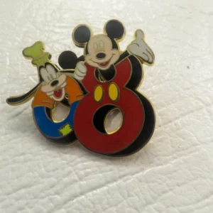 Disney 2008 Logo Mickey and Goofy Pin