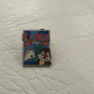 Disney Dale Post Card Florida Hidden Mickey Pin