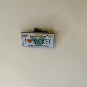 Disney   I Love Mickey License Plate  Cast Lanyard  Pin