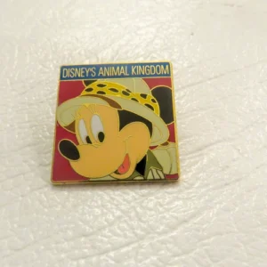 Disney Animal Kingdom Logo Square Minnie Mouse Pin