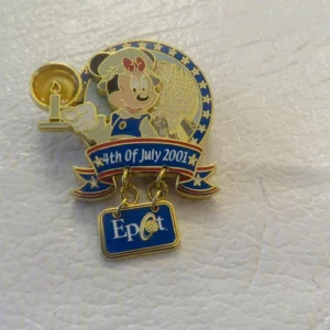 Disney Minnie Mouse Epcot 4th of July Dangle Pin
