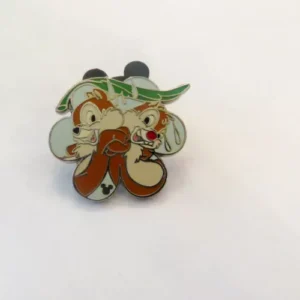 Disney Chip and Dale Back to Back Rain Hidden Mickey Pin
