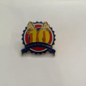 Disney 10 Years of Pin Trading Logo Chip and Dale Pin