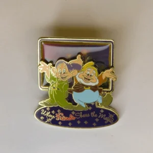 Disney Where Friends Share the Magic (Dopey & Happy) 3D Pin