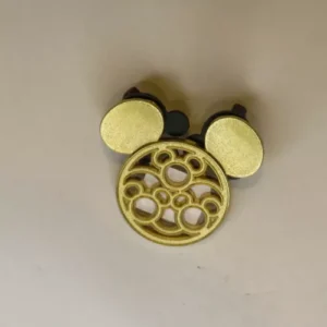 Disney   Mickey  Icon with Characters  Stitch Set Gold Mickey  Icon Only Pin