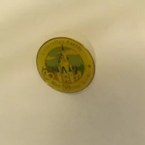 Disney Cinderella Castle 20th Anniversary Retro Circle Pin