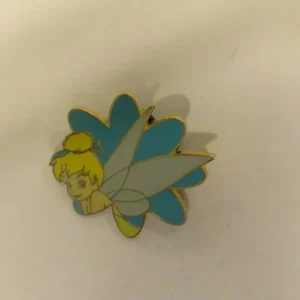 Disney Blue Flower Tinker Bell Cast Lanyard Pin