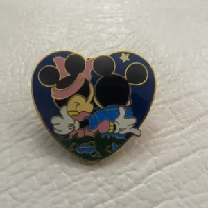 Disney Mickey and Minnie Heart and Star Cast Lanyard Pin