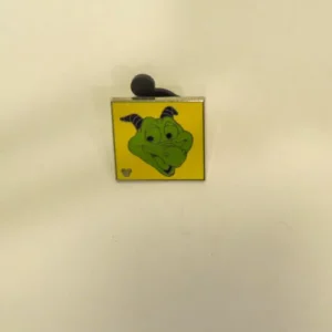 Disney Figment Yellow Square Green Head Hidden Mickey Pin