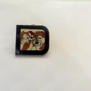 Disney D Letter Chip and Dale Hidden Mickey Pin