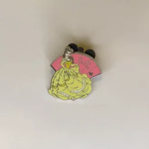 Disney Disneyland Global Lanyard  3 Princess Fan  Belle Pin