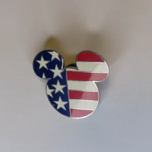 Disney WDW - mickey head American flag - small version Pin