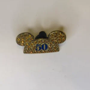 Disney Gold Jeweled Mickey Ears Celebration on Earth Anniversary Pin
