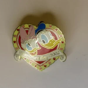 Disney Disneyland Valentine's Day - 2002 (Donald and daisy in heart) Pin