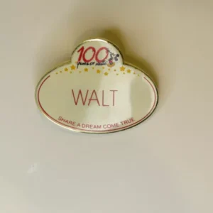 Disney Walt Nametag 100 Years of Magic Cast Pin