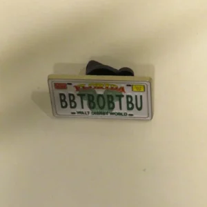Disney WDW BBTBOBTBU License Plate Cast Lanyard Pin