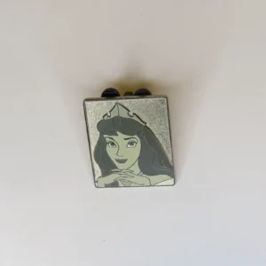 Disney Cast Member Lanyard BlackWhite Princesses Aurora Pin