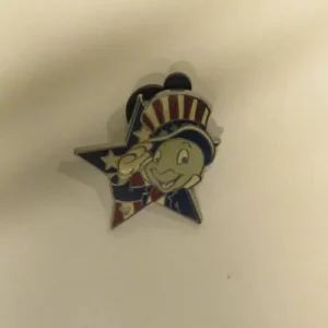 Disney DLR  2009 Hidden Mickey   Patriotic Star Salute Jiminy Cricket Pin