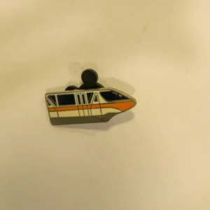 Disney   Cast Lanyard  4  Monorails Orange with Hidden Mickey Pin