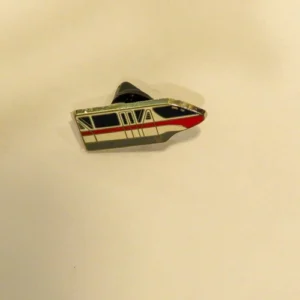Disney   Red Monorail With Hidden Mickey  Cast Lanyard  #3 Pin