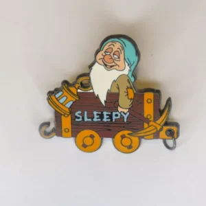 Disney Sleepy  Snow White Seven Dwarfs  Mine Car Train  100 Years Pin