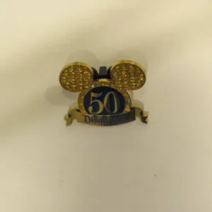 Disney DLR  Happiest Homecoming On Earth  Jeweled Disneyland 50th Logo Pin