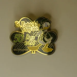 Disney   St. Patricks Day 2005  50 Days to Go! Donald Duck Pin