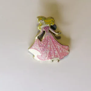 Disney Sleeping Beauty Aurora Pink Dress with Glitter Pin