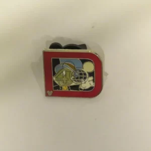 Disney Hidden Mickey Completer Pin  Classic 'D'   Jiminy Cricket Red 'D' PWP Pin