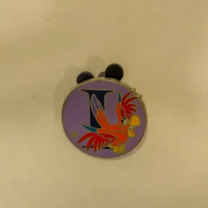 Disney Iago Jafar Aladdin, I Alphabet Letter Pin