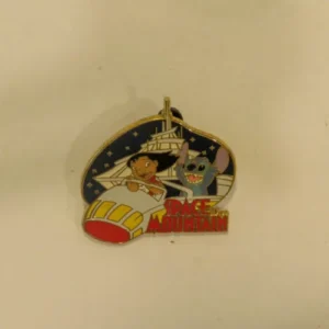 Disney Space Mountain Stitch Lilo Roller Coaster Logo Pin
