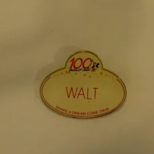 Disney 100 Year of Magic Walt Mickey Name Tag Cast Pin